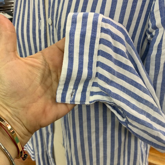 Mavi flowy boyfriend shirt in chambray stripe - Picture 5 of 7